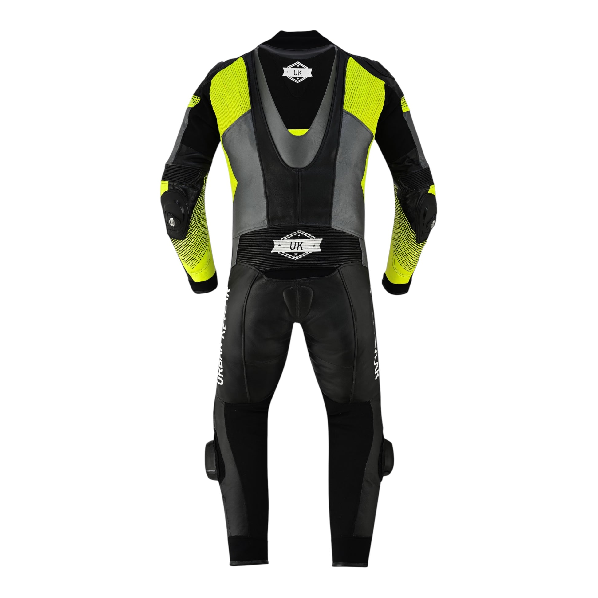 Urban Kevlar® Men’s Motorcycle Racing Leather Suit – 1-Piece Motorbike Riding Gear with CE Armor & Knee Sliders - Urban Kevlar
