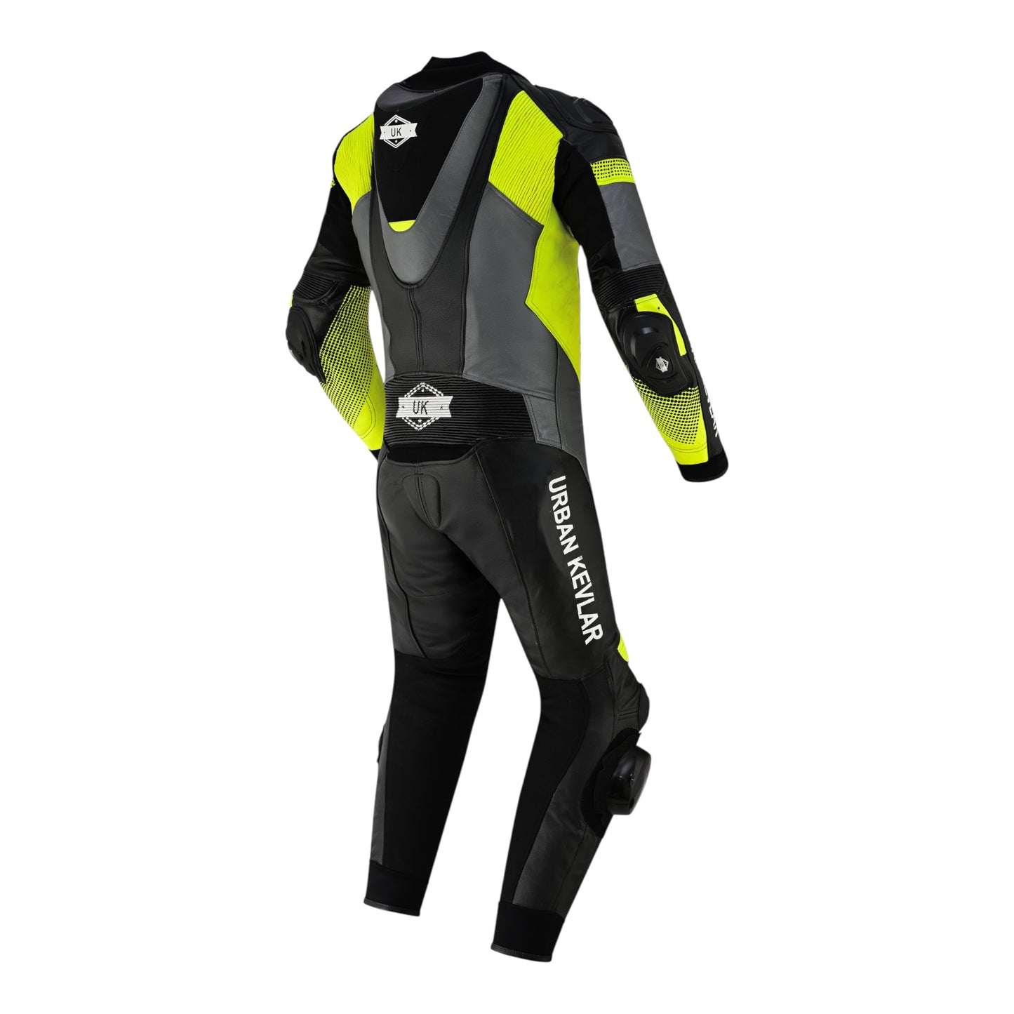 Urban Kevlar® Men’s Motorcycle Racing Leather Suit – 1-Piece Motorbike Riding Gear with CE Armor & Knee Sliders - Urban Kevlar