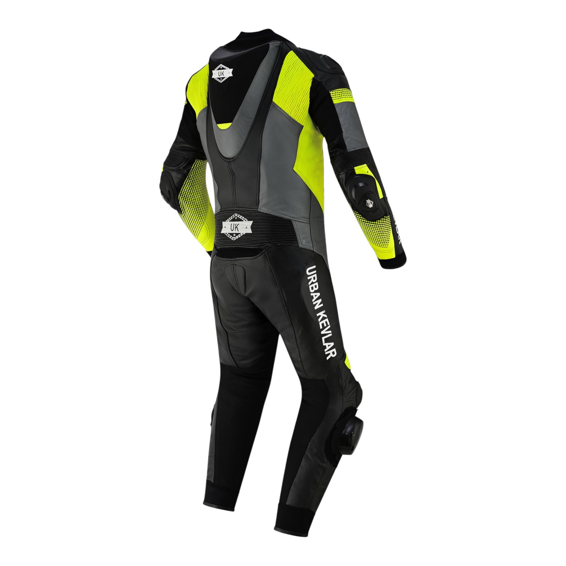 Urban Kevlar® Men’s Motorcycle Racing Leather Suit – 1-Piece Motorbike Riding Gear with CE Armor & Knee Sliders - Urban Kevlar