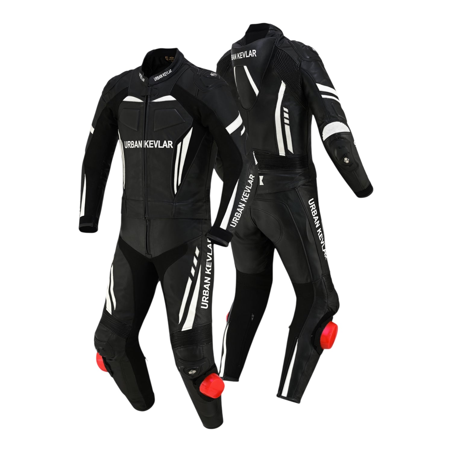 Urban Kevlar® Men’s Motorcycle Racing Leather Suit – Motorbike Riding Gear with CE Armor & Knee Sliders - Urban Kevlar