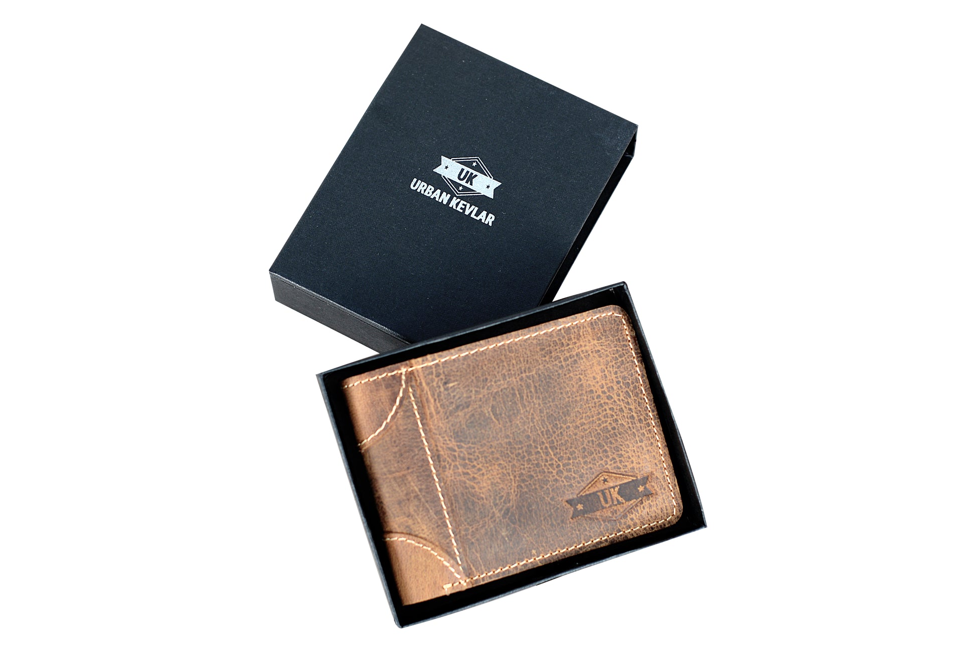 Urban Kevlar Genuine Leather Premium Wallet for Men- Minimalist Slim Trifold with Removable Zipper Inner Pockets - Urban Kevlar