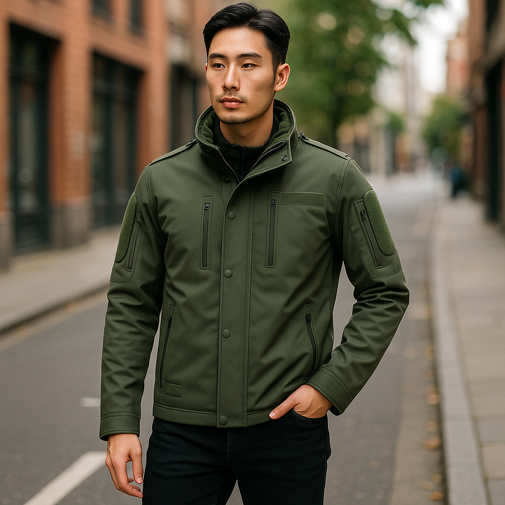 Urban Kevlar® Soft Shell Hooded Jacket – Water-Proof Windbreaker with Cat Fur Lining Removable Hoody - Urban Kevlar