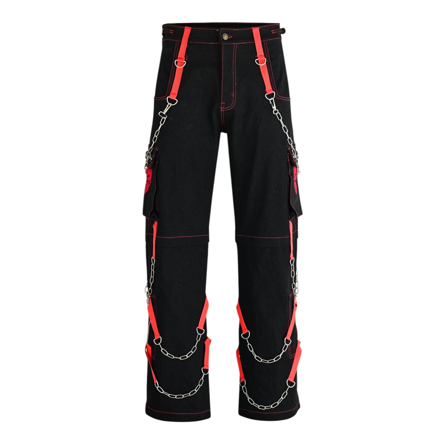 Men's Gothic Cotton Pants – Vintage Steampunk Trousers with Chains & Buckles, Punk Rock Style - Urban Kevlar