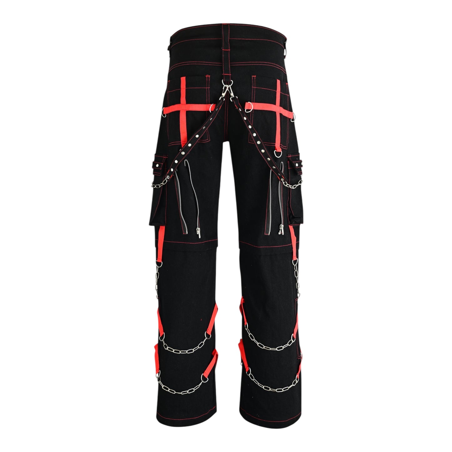 Men's Gothic Cotton Pants – Vintage Steampunk Trousers with Chains & Buckles, Punk Rock Style - Urban Kevlar