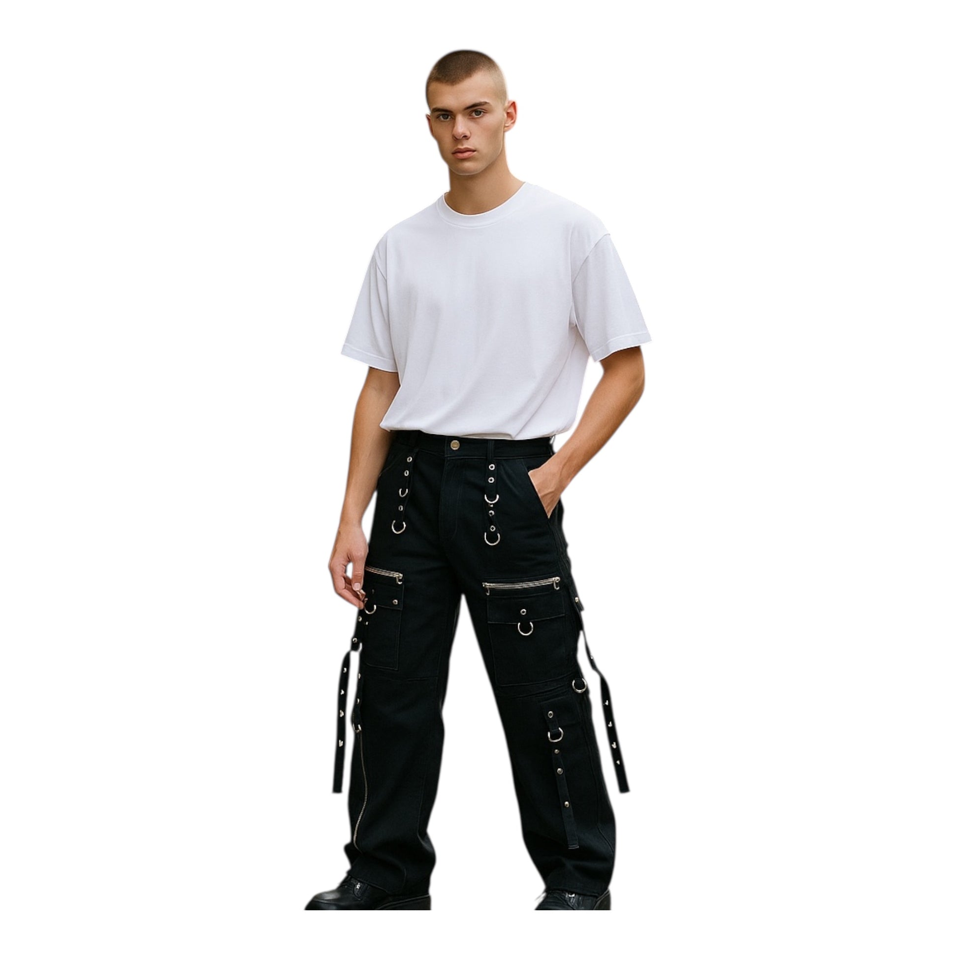 Urban Kevlar® Customize Handmade Rock Gothic Punk Cotton Jeans Long Strings - Urban Kevlar