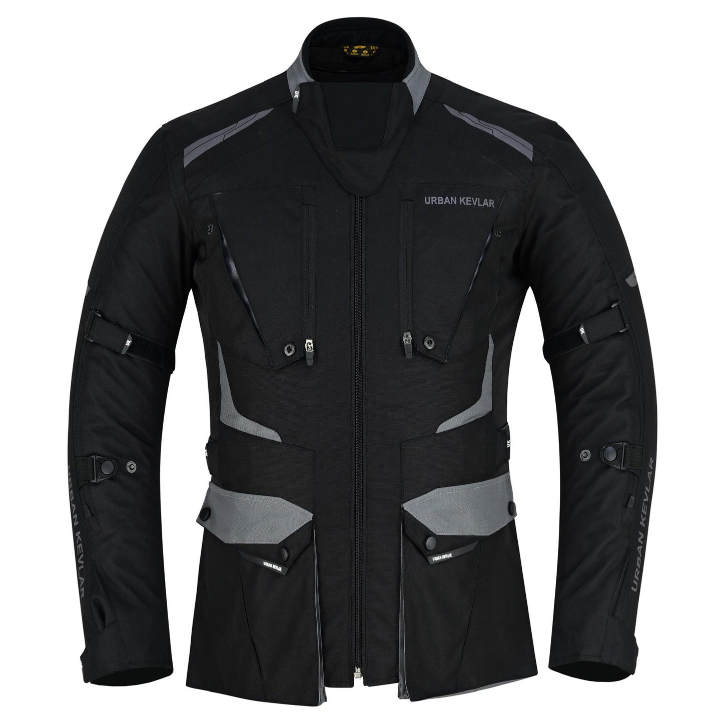 Urban Kevlar® Premium CORDURA Motorcycle Jacket | Waterproof & CE-Certified Armor – Black/Grey