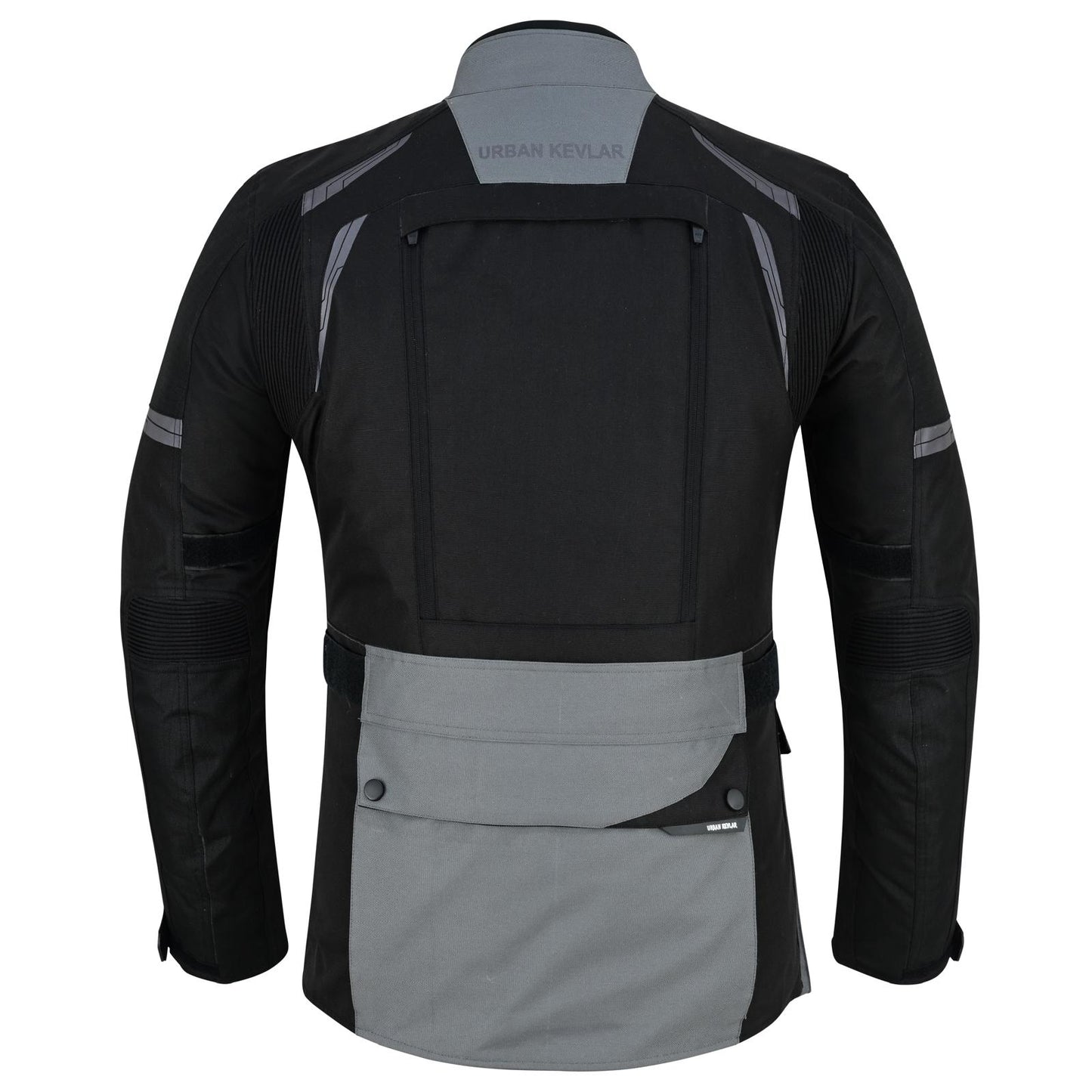 Urban Kevlar® Premium CORDURA Motorcycle Jacket | Waterproof & CE-Certified Armor – Black/Grey