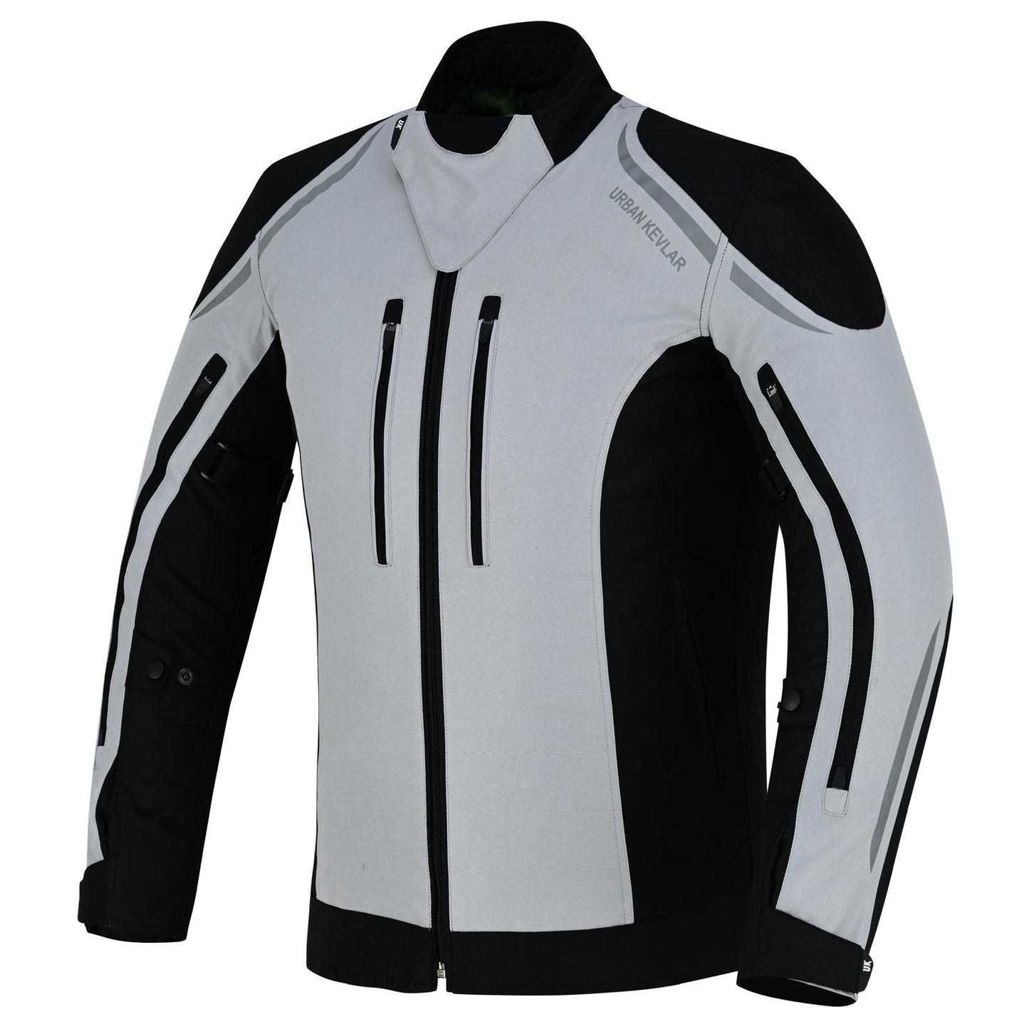 Urban Kevlar® Premium CORDURA Motorcycle Jacket | Waterproof & CE-Certified Armor – Grey