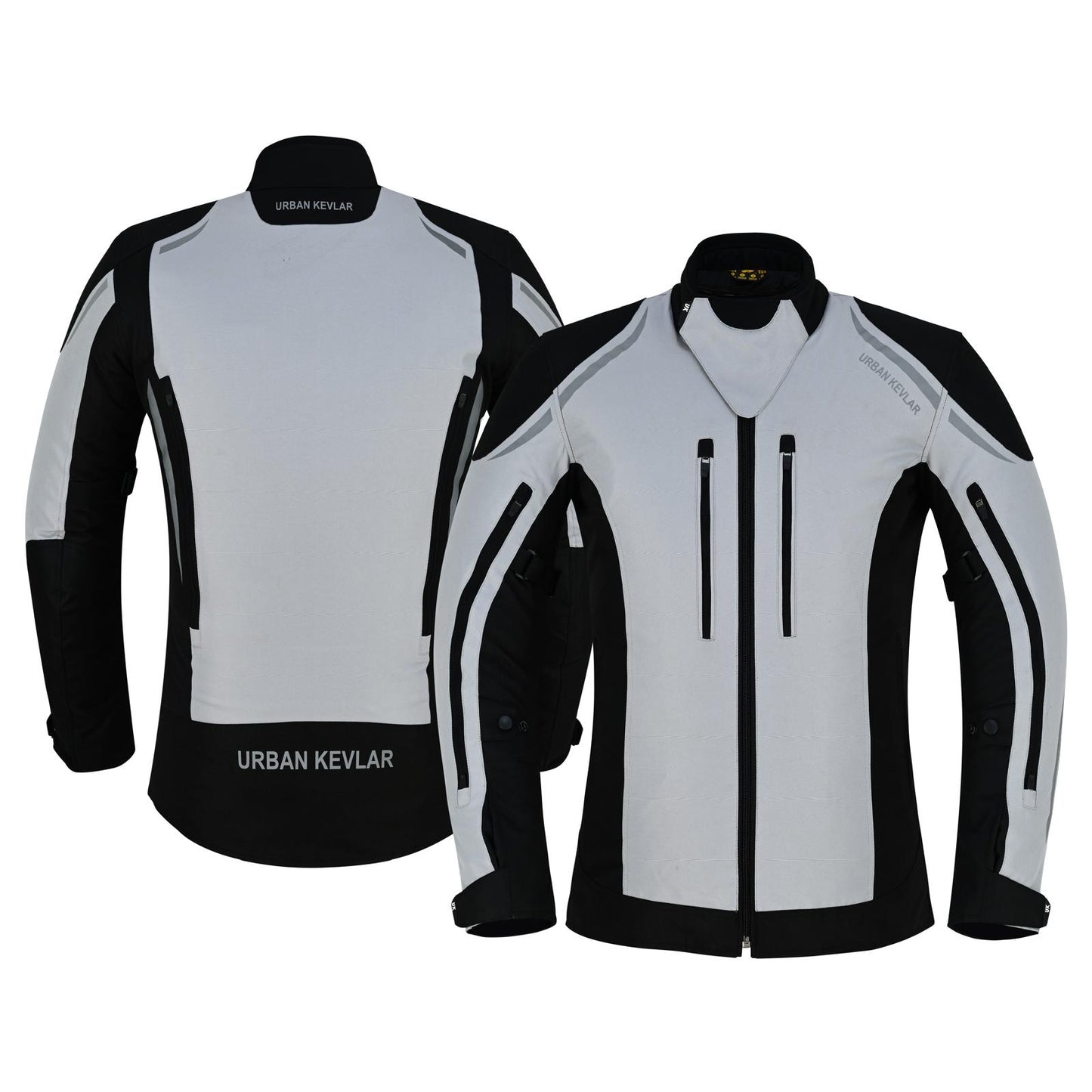 Urban Kevlar® Premium CORDURA Motorcycle Jacket | Waterproof & CE-Certified Armor – Grey