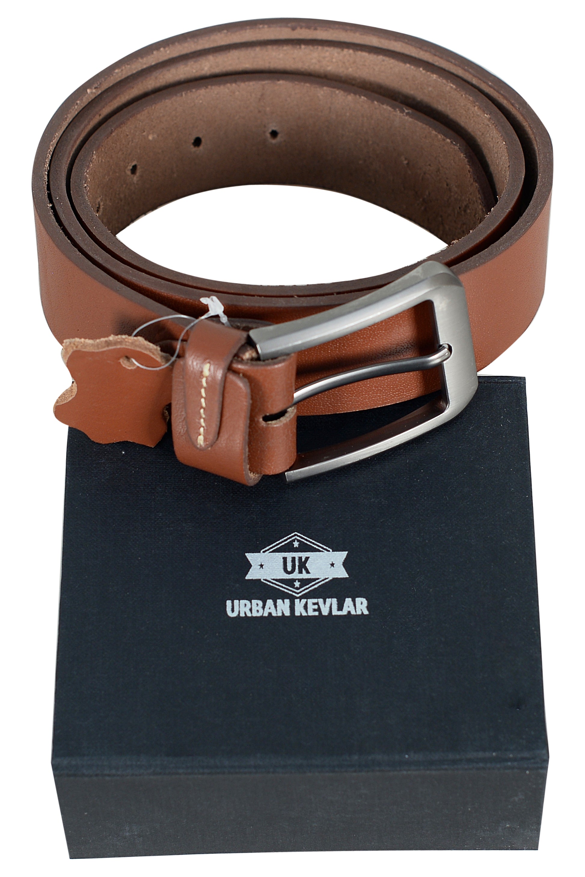 Urban Kevlar Genuine Leather Belt for Men and Women - Stylish & Durable, Perfect for Casual & Formal Wear - Premium Quality, Adjustable Sizes, Long Life Durability Chocolate