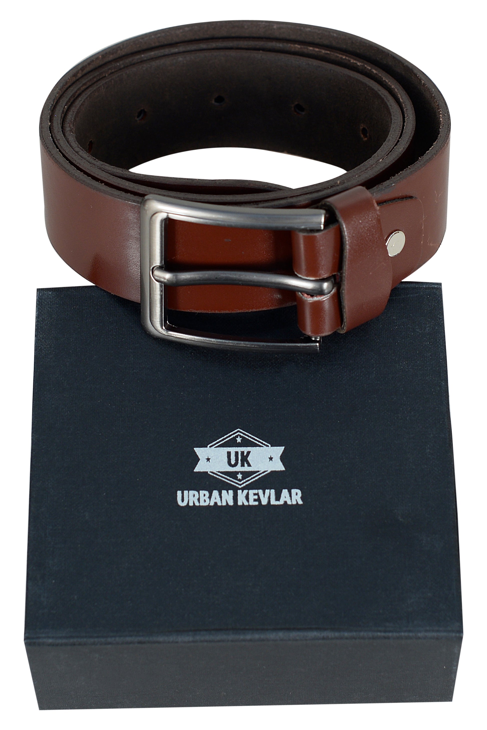 Urban Kevlar Genuine Leather Belt for Men and Women - Stylish & Durable, Perfect for Casual & Formal Wear - Premium Quality, Adjustable Sizes, Classic Design Long Life Brown