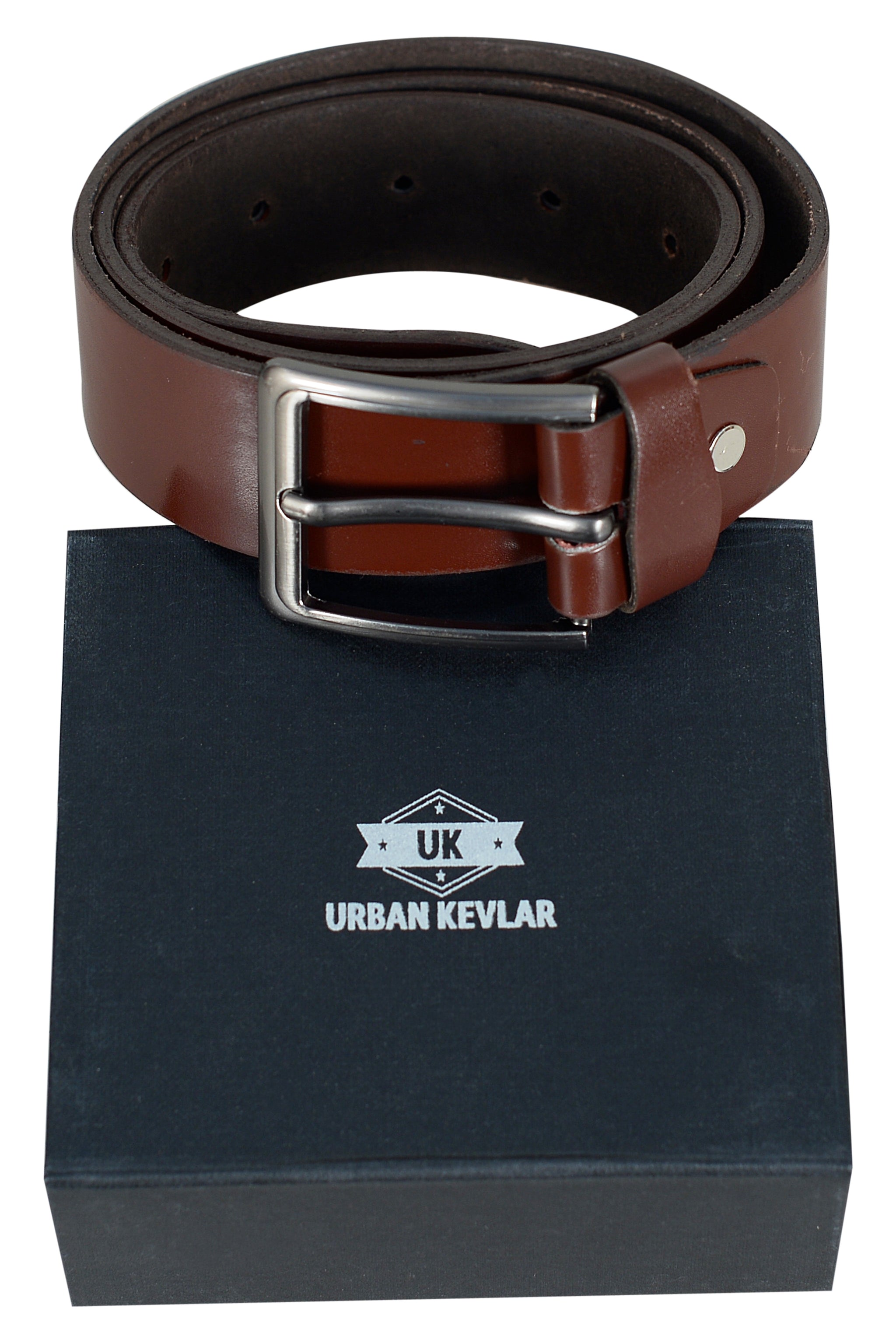 Urban Kevlar Genuine Leather Belt for Men and Women - Stylish & Durable, Perfect for Casual & Formal Wear - Premium Quality, Adjustable Sizes, Classic Design Long Life Brown