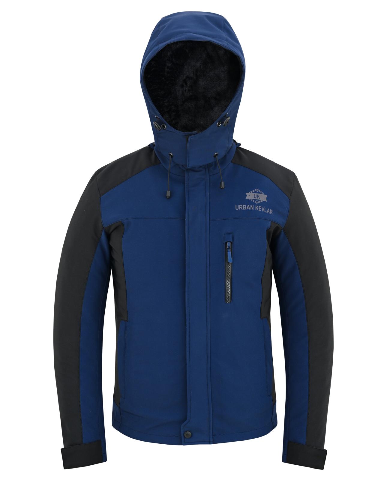 Urban Kevlar® Soft Shell Hooded Jacket – Water-Proof Windbreaker with Cat Lining Fur Removable Hoody - Urban Kevlar