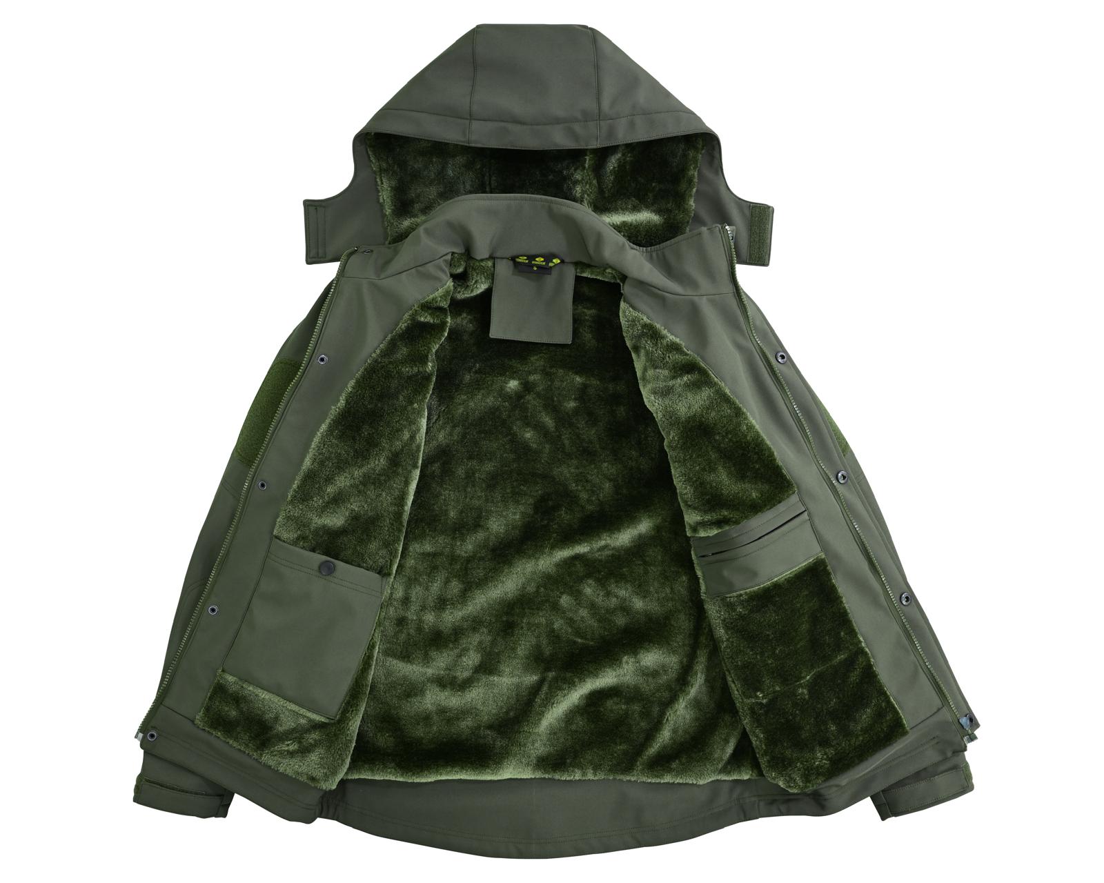 Urban Kevlar® Soft Shell Hooded Jacket – Water-Proof Windbreaker with Cat Fur Lining Removable Hoody - Urban Kevlar