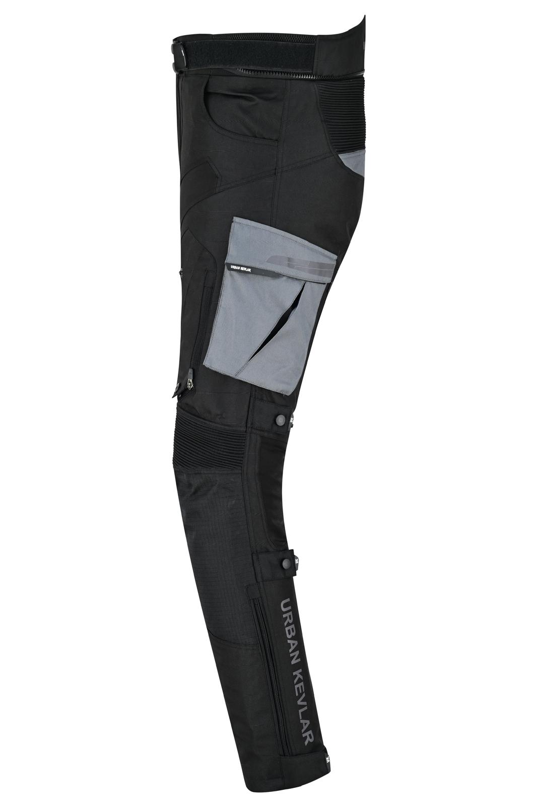 Urban Kevlar® Premium CORDURA Motorcycle Trouser | Waterproof CE-Certified Armor – Black/Grey