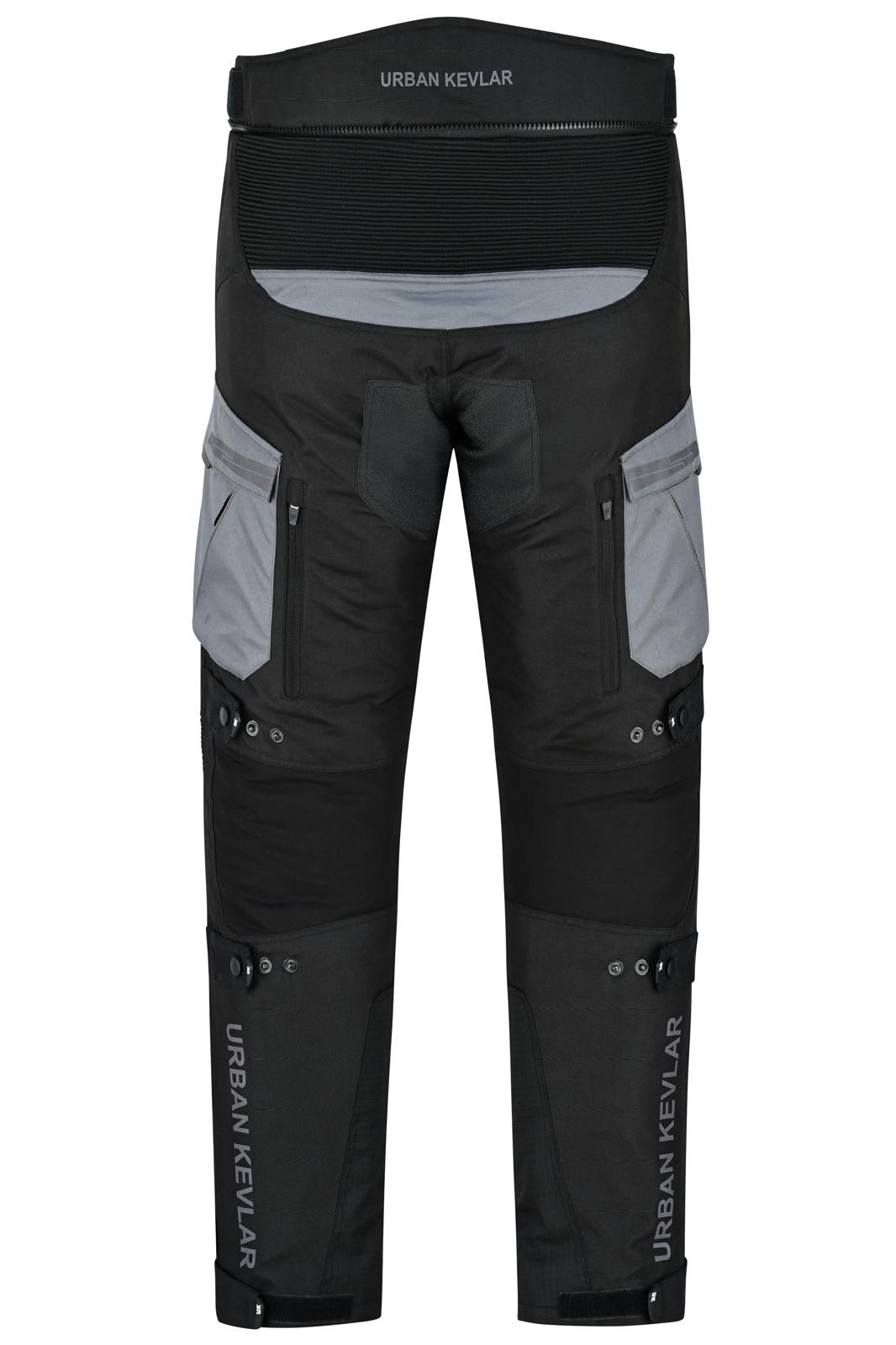 Urban Kevlar® Premium CORDURA Motorcycle Trouser | Waterproof CE-Certified Armor – Black/Grey